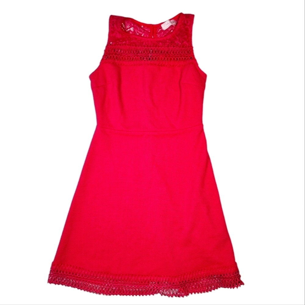 Pink Lily Lace Midi Dress Pink Size Small - Picture 1 of 4